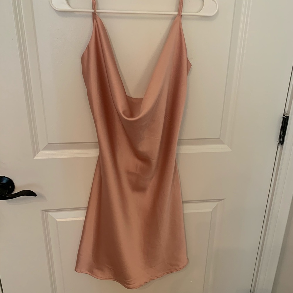 Pink Satin Dress